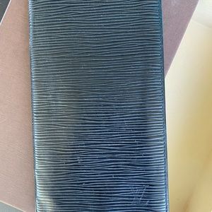 Louis Vuitton black epi Brazza long wallet